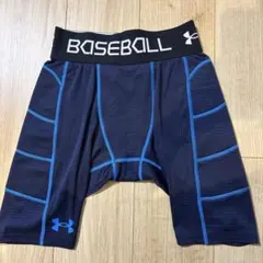 【新品同様】アンダーアーマー　野球　スライディングパンツ　Mサイズ　ネイビー