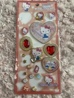 【正規品】ハローキティ　キラキラジュエルシール　シール　おすそ分け