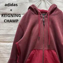 adidas × REIGNING CHAMP ジップパーカー ダブルジップ