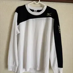 Mizuno 長袖 Tシャツ ホワイト/ブラックL