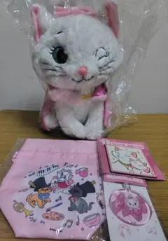 Happyくじ Disney にゃんにゃんにゃん A賞 マリー ぬいぐるみ 他