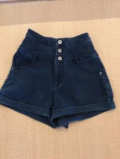 ショートパンツ デニム ハイウエスト