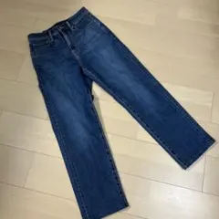 美品！UNIQLO JEANS 24（61cm）ワイドレッグ　ダークブルー