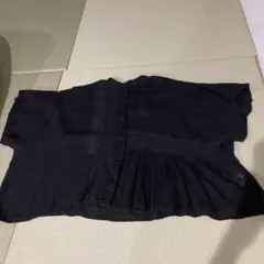 美品ワイドレースブラウス　黒