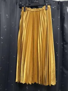 URBAN RESEARCH ゴールド プリーツスカート