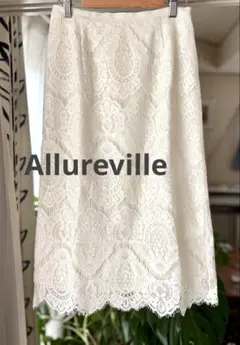 レースタイトスカート ひざ丈スカート