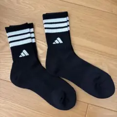 新品　2組　adidas 23-25㎝　アディダス　靴下　ソックス ブラックのサムネイル