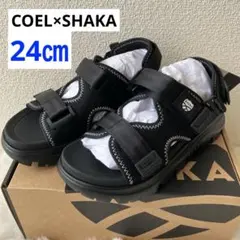 【新品タグ付】COEL×SHAKA スポーツサンダル 黒 24㎝厚底 限定のサムネイル