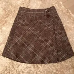 美品　チェックスカート プリーツスカート