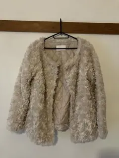 アイボリーファーアウター（Chico、フリー）