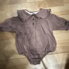 韓国子ども服フリル付きロンパース XS