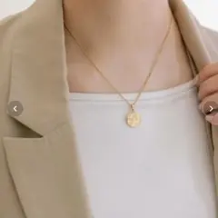 ear PAPILLONNER ステンレスツチメコインネックレス ゴールドのサムネイル