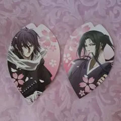 薄桜鬼　土方・斉藤 桜の花びら型ポストカード