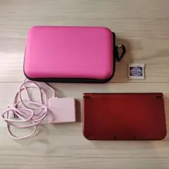 【美品】New Nintendo3DSLL メタリックレッド+ケース+充電器