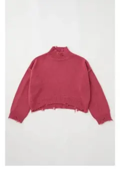 moussy マウジー BROKEN HINECK ニットプルオーバー セーター