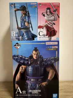 【新品未開封】　キングダム　一番くじ他　ワーコレ　王騎3点セット 一番くじ ワールドコレクタブルフィギュア キングダム ～全軍