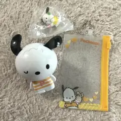♡Sanrio♡ポチャッコ♡フィギュア＆カードケースセット♡平成レトロ♡推し活♡のサムネイル