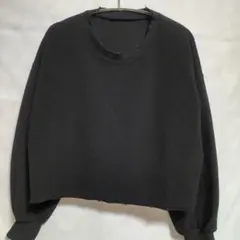 極美品 coca コカ エンボス加工 ダメージ加工 スウェット トレーナー 黒