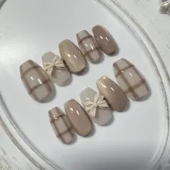 【オーダー専用】マグネットネイル　バレンタインネイル　リボンネイル