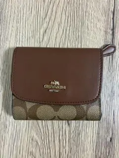 【COACH】 シグネチャーミニ財布 三つ折り財布 長財布