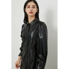 rienda リエンダ レザーワンピース ブラック 黒