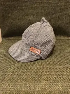 ベビー用キャップ とんがり帽子 赤ちゃん グレー