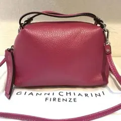 【極美品】GIANNI CHIARINI アリファ S ショルダーバッグ　ピンク