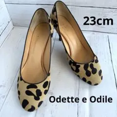 Odette e Odile ハラコ レオパード柄 パンプス 23cmのサムネイル
