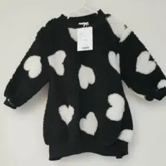 ペアマノン☆新品未使用　ボアチュニックop ハート柄　90サイズ　ベビー