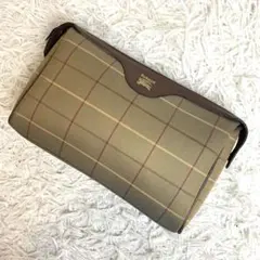 美品 Burberrys バーバリー クラッチバッグ チェック