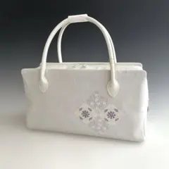 新品未使用 ！！刺繍入り！！京都 西陣 正絹 帯使用 利休バッグ　25121