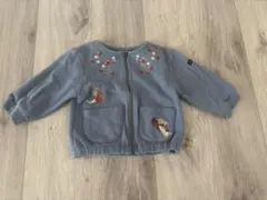 petit main プティマイン　ピーターラビット　カーディガン　苺刺繍　春先