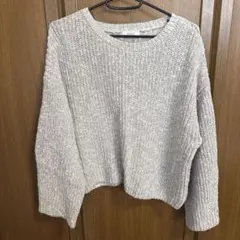 LOWRYS FARM 長袖 ニット グレー フリーサイズ