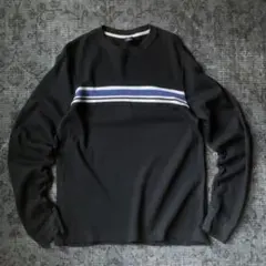 00s GAP サーマル ロンＴ ボーダー グランジ Y2K コットン 黒 古着