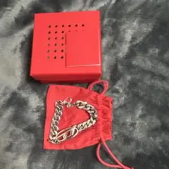 シルバー チェーンブレスレット diesel