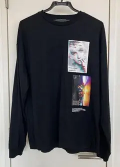 NOBLE PRODUCT メンズ プリント 長袖 Tシャツ ブラック Mのサムネイル