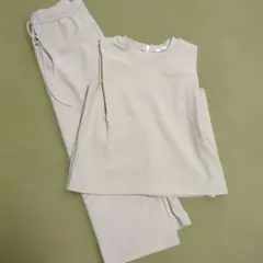 GU ドローストリングナロースカート　バックジップショルダータックプルオーバー