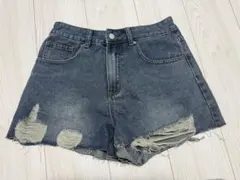 shienデニムショートパンツ ダメージ加工