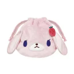 シュガーバニーズ ふわふわ巾着 ストロベリーうさ