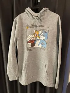 トムとジェリー フード付きパーカー グレー