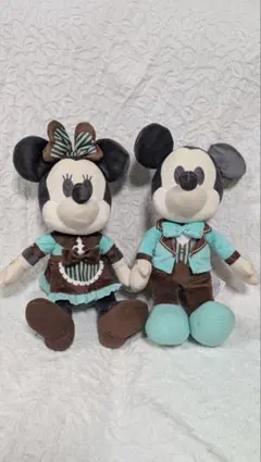 ミッキー&ミニー　 デココレ チョコミントBIGぬいぐるみ２点セット♡
