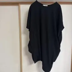 週末限定　新品　SHOO LA RUE ブラック チュニック 半袖　Lのサムネイル