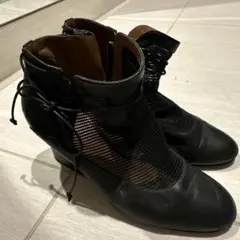 Emporio Armani レースアップメッシュブーツ 黒のサムネイル