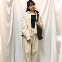 GU　コーデュロイ ジップアップシャツ ジャケット ユニセックス