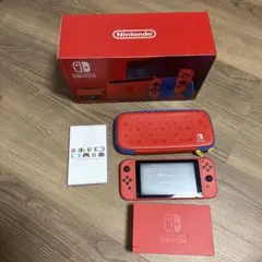 Nintendo Switch マリオレッド 本体 ケース付き 外箱 おまけ付き