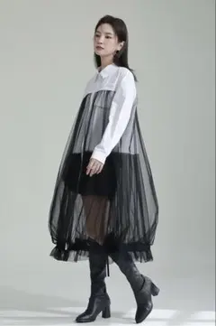 HEENIEHEENIE シースルーシャツドレス　ヒニヒニ