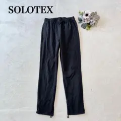 【ソロテックス】カジュアルパンツ（M)ウエストゴム ドローコード ズボン 黒