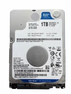 1TB 2.5インチ 内蔵HDD（Western Digital）