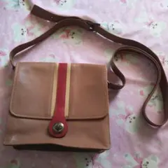 ANNA SUIアナスイレザーショルダーバッグベージュシンプル鞄カバンナチュラル