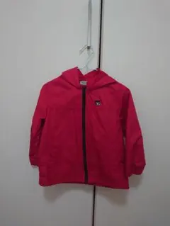 DOUBLE.B フード付きウインドブレーカー　赤ジャケット 100
